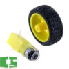 Robot DC Gear Motor + Car Wheel Diameter 65MM Thickness 28MM Chipspace