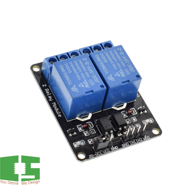 5v 2 Channel Relay Module with Optocoupler Relay Output