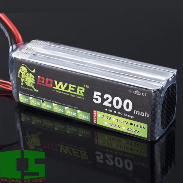 5200mAh 14.8V 4S 30c Ultra-high Capacity Lipo Battery
