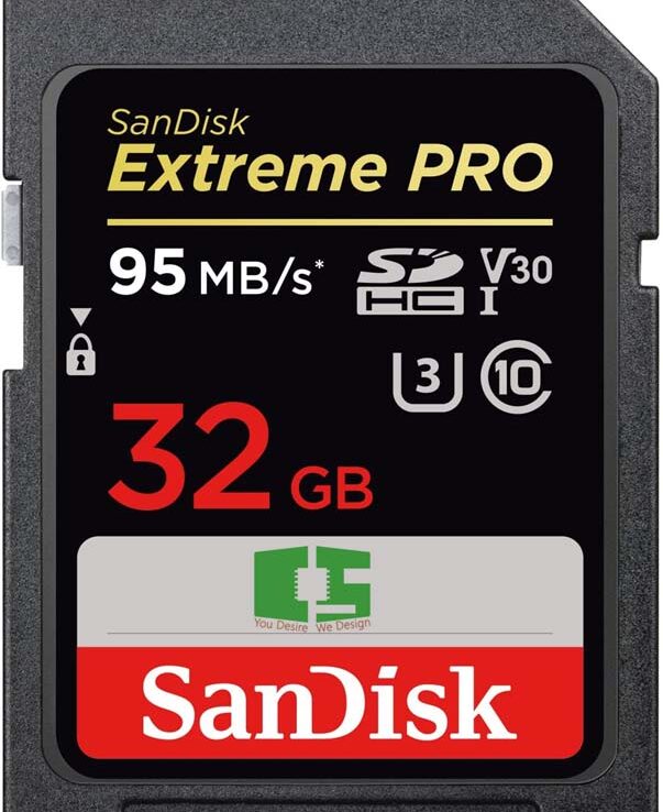 SanDisk Extreme Pro SD Card 32GB SDHC High Speed 95MB/s UHS-I U3 Camera Memory Flash for 4K Video Chipspace