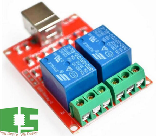 USB PC Intelligent Control Module 2 Channel 5V Relay Module Chipspace