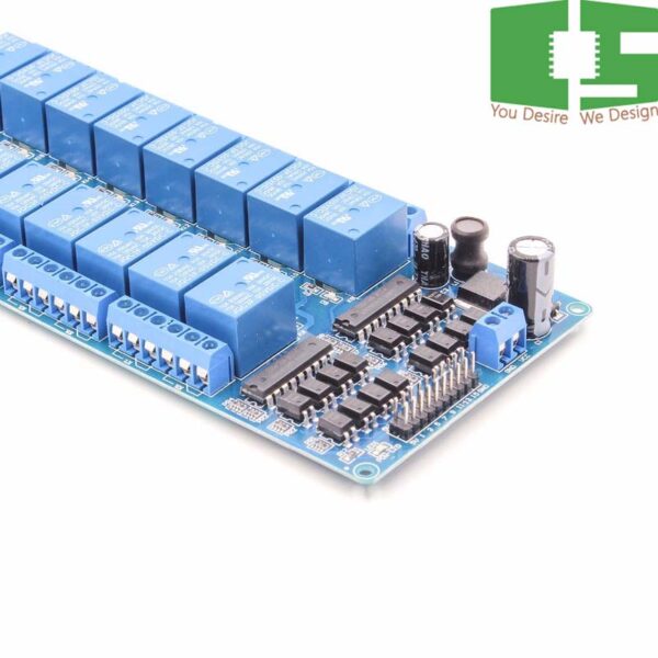 5V 16 Channel Relay Module with Light Coupling Lm2576 Pow er Supply Chipspace